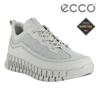 ECCO GRUUV W 樂步輕便防水針織皮革休閒鞋 女鞋 白色