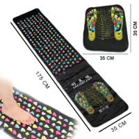 Foot Acupressure Massager Mat Feet Relaxation Pain Relieve Points Reflexology Walk Stone Physiotherapy Health Care Tool