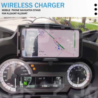 Suitable For BMW R1200RT R1250RT GPS Navigator USB Charger Mobile Phone Navigation Bracket 2 In 1 Fast Wireless Charging