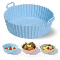 Airfryer Silicone Basket Reusable Oven Baking Tray Silicone Mold for Air Fryer Pizza Fried Chicken Basket Air Fryer Accessories