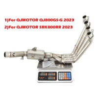 Slip On Original For QJMOTOR QJ800GS-G SRK800RR 2023 Motorcycle Exhaust System Front mid Link Pipe Stainless Steel Connect Tube