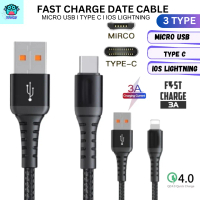 ORIGINAL Fast Charge Cable Strong Bend Resistance USB to iP Type C Micro Phone Data Cable 1 Meter Su