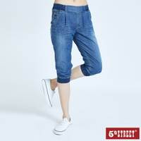 女7分清涼束口褲-拔洗藍【5th STREET】【APP下單享4%點數】★春夏SALE