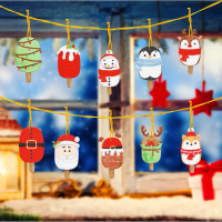 10pcs Christmas Theme 2D/Flat DIY Special Shape Hanging Diamond Art Kits Diamond Art Pendant Home an