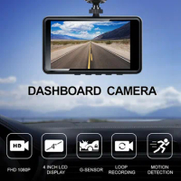 Full HD 1080P Dash Cam 4 Inch Hidden Dash Cam for Car Gravity Sensing HD Cycle 24H Dash Camera Recorder Black Box