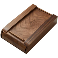 木町辦公室桌下抽屜盒收納神器隱形筆盒木質創意抽拉式雜物小盒子-快速出貨