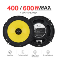 2pcs 5/6 Inch Car Speakers 400W/600W Vehicle Door Subwoofer Car Audio Stereo Full Range Frequency Automotive Speaker for Car