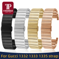Solid Stainless steel watch Band For Gucci watchband YA1332 1333 1335 series men and women couples solid stainless steel belt