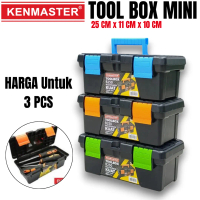 KENMASTER Tool Box Mini B250 3pcs untuk Perlengkapan Perkakas & Mancing 25x12x10cm Kuat Tahan Lama