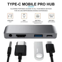 4 IN 1 USB Type C Mobile ipad Pro Hub Adapter USB C to HDMI 3.5mm Audio PD Charging Hub Type-c Dock for ipad Pro 2018