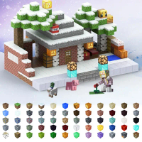 Building block toys, small crafts, children's building block toy sets, Minecraft building blocks, su