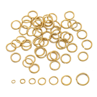 St. kunkka 20pcs/bag 3 4 5 6 7 8 9 10mm Stainless Steel Flat Mouth Ring Jump Rings Connect Rings For