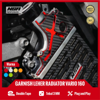 NSA GARNISH COVER LEHER RADIATOR CARBON VARIO PCX ADV STYLO Leher Radiator Honda 125/150/160 Aksesor