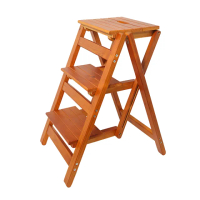 可折疊實木梯凳 三層折叠梯(梯凳 梯椅 椅子 凳子 樓梯椅 工具梯 登高梯)