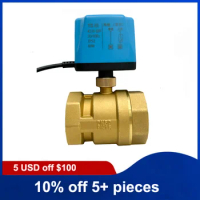 2'' Two Way Brass Motorized Ball Valve Normally Closed Two Wire Control Electric Ball Valve