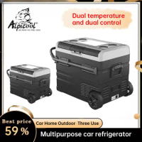 Alpicool TWW45 Solar Fridge and Freezer Portable Fridge Freezer Car Fridges with Battery and Wheels Outdoor Cooler