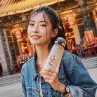 【PARTAKE】★鎮瀾宮★大甲媽祖彈蓋水壺500ml-香檳金(寬瓶口設計  清洗容易)