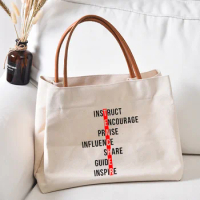 Funny Teacher Definiton Printed Book Tote Bag Work Bag Gift for Teachers Women Lady Canvas Beach Handbag Dropshipping
