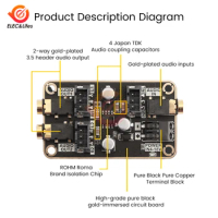 DC 4-18V Audio Isolation Noise Reduction Module Audio DSP Common Ground Amplifier Board Car Audio DS Power Amplifier Board