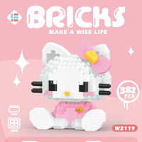 【日本代購】Hello Kitty 積木拼裝玩具裝飾擺飾三麗鷗動漫人物 Kuromi 模型我的旋律兒童拼圖【】日本代購