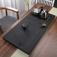 可定制烏金石茶盤電磁爐一體式茶臺嵌入式全自動茶海家用免費刻字