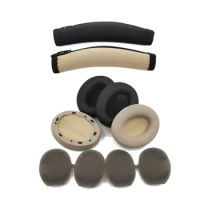 Replacement Sponge PU Leather Ear Pads Cushions Headband Head beam for Sony WH-1000XM3 Headphones Earpads Headbeam