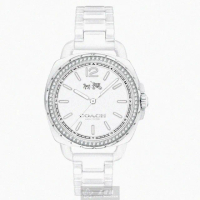 【COACH】COACH蔻馳女錶型號CH00069(白色錶面白錶殼白陶瓷錶帶款)