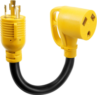30Amp RV Generator Adapter Cord 3 Prong 30 Amp Twist Lock AdapterNEMA L5-30P Twist Lock Male to TT-3