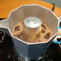 Moka Pot Splash Coffee Pot with Aluminum Splash Valve Moka Pot Accessories