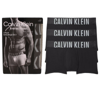 【Calvin Klein】CK Intense Power舒適彈性短版男四角內褲-黑色三件組(CK內褲 男內褲)