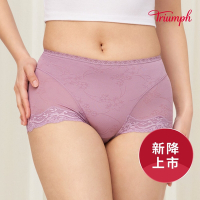 黛安芬-機能褲系列 高腰平口內褲 M-EL 紫色