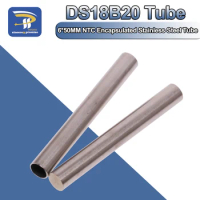 10Pcs/lot Thermocouple / RTD / 6*50MM DS18B20/NTC PT100 encapsulated stainless steel tube steel head stainless steel tube P