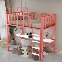 內地直送 - 复式二楼床高架床上床下桌组合床书桌一体上床下空单上层高低床