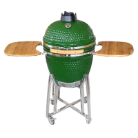 AUPLEX Barbeque egg 21 Inch Ceramic BBQ Kamado Grill Multi Function Cooker Steam and Grill