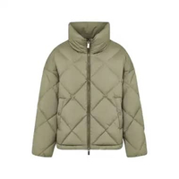 Pyrenex Adele Oversize Down Jacket Women Khaki 36 Green