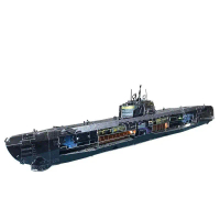 Crazy Model Aircraft Carrier Nick 3D Puzzle Simulation 4D German U-boat Assembly Model