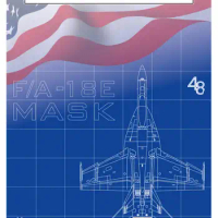 Galaxy D48017 F/A-18E Super Hornet Aircraft Die-cut Flexible Mask Spraying Cover Sticker for 1/48 Meng Model Hobby DIY Tool