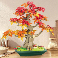 COD DK025 Decorative Maple Bonsai for Home, Assembled Tree Model from Blocks, Toy Plant, Holiday Gif
