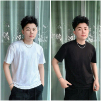 Áo Phông Trắng Đen Trơn Cotton 100 Mịn Nam Menswear Cổ Tròn