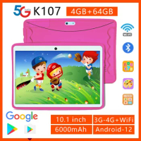 BDF Android12 Kids Tablets 10.1 Inch 4GB+64GB Wifi+3G 4G Lte Internet Google Play Tablets for Children Students Educational Gift