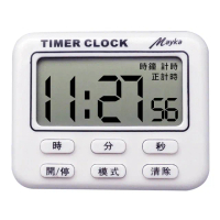 【Mayka明家】2入組TM-E49大螢幕24小時電子 定時器(時鐘 正/倒數 記憶 鬧鐘 磁吸/立/掛)
