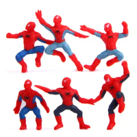6pcs/set Mini Spider-Man Figure The Avengers Spiderman Spider Man PVC Action Figure Toys Children Gifts