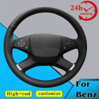Custom Car Steering Wheel Braid Cover 100% Fit For Mercedes Benz E-Class W212 E 300 260 200 2009-2013 Auto Interior Accessories
