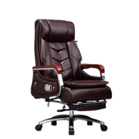 Logo print Shunde furniture lumbar support new design durable boss chair with footrest strong rocking office chair