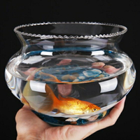 買一送一生態魚缸 創意水培花器綠蘿 花邊生態透明 圓形玻璃 金魚缸 烏龜缸 斗魚缸 卡洛琳