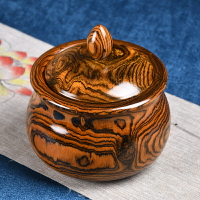 新款花梨木罐家用高檔黃花梨實木挖制茶葉罐中式創意手工木質茶罐
