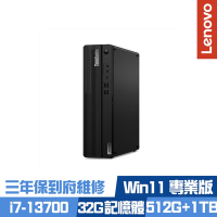 Lenovo ThinkCentre M70s 桌上型電腦 (i7-13700/32G/1TB+512G SSD/Win11Pro/三年保固)