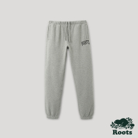 Roots 男裝- 格紋風潮系列 刷毛布長褲-灰色