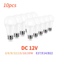 10pcs LED Bulb Lights DC12V smd 2835chip lampada E27 lamp 3W 6W 9W 12W 15W 18W spot bulb Led Light Bulbs for Outdoor Lighting