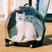 Cat bag, portable cat trolley box, cloth doll box, car riding artifact, cage supplies